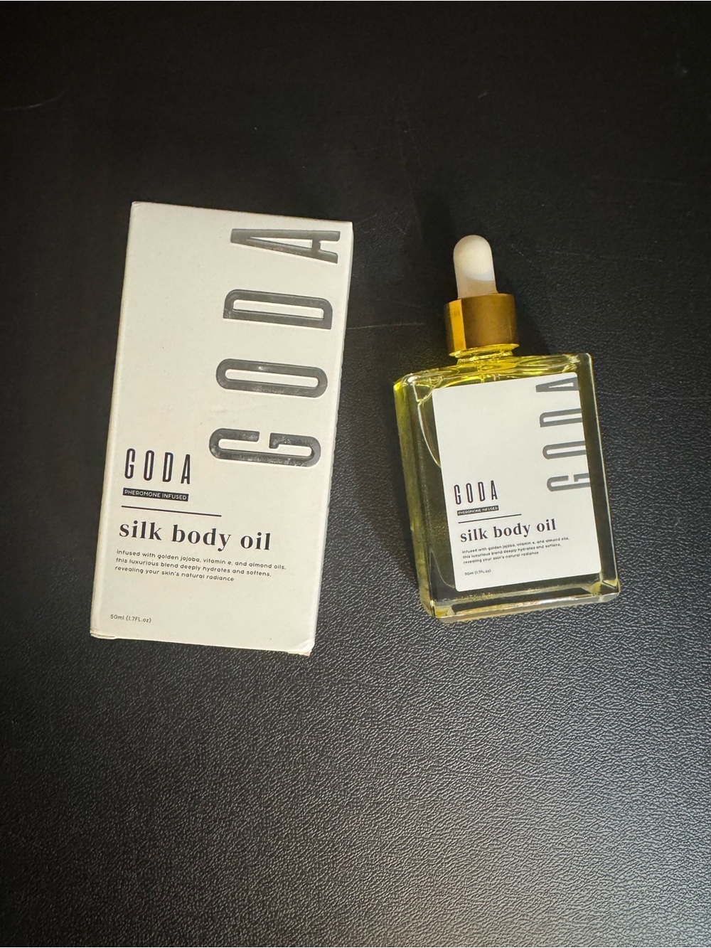 Goda Silk, lightweight, fast-absorbing body oil. New.